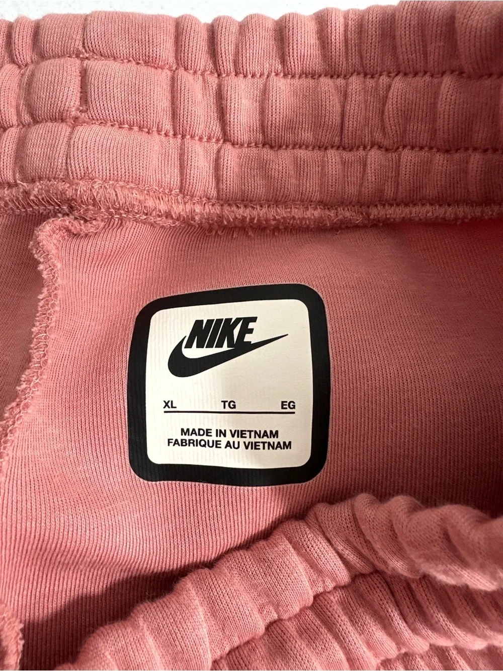 Nike Kids Coral Pink Sweatpants with Black Logo